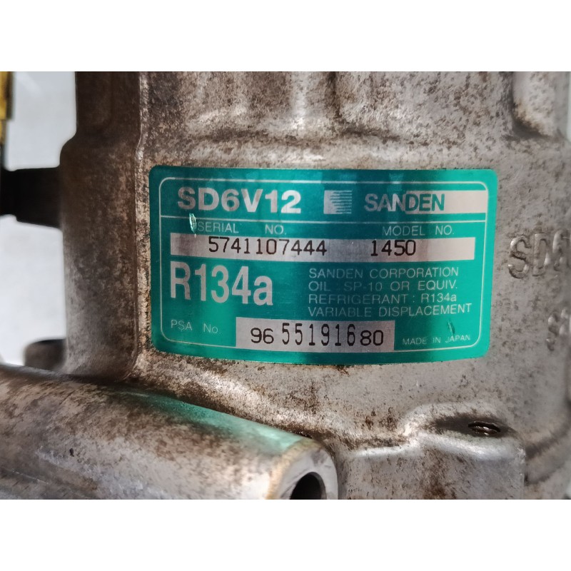 Recambio de compresor a/a para citroën c3 i (fc_, fn_) 1.4 i referencia OEM IAM 9655191680 SD6V12 1450 