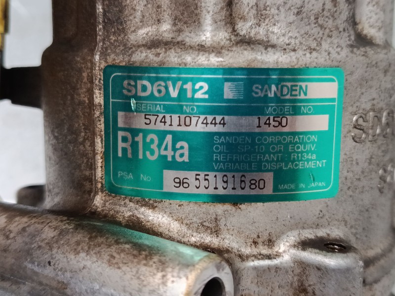 Recambio de compresor a/a para citroën c3 i (fc_, fn_) 1.4 i referencia OEM IAM 9655191680 SD6V12 1450 