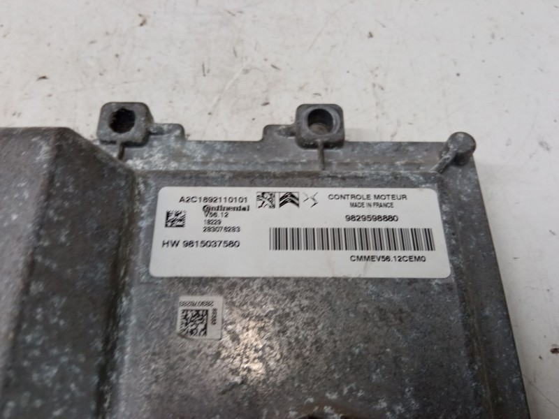 Recambio de centralita motor uce para peugeot 208 i (ca_, cc_) 1.2 puretech 82 referencia OEM IAM 9829598880 A2C1892110101 98150