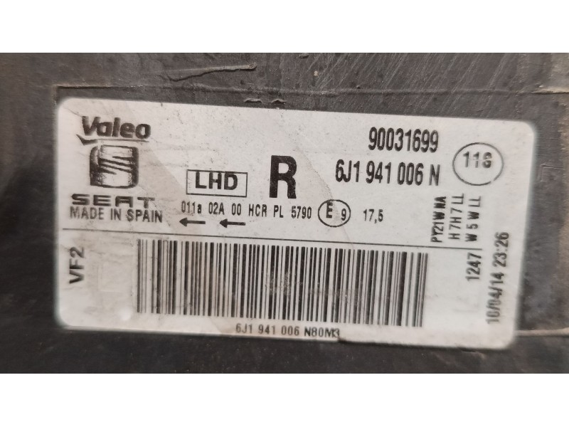 Recambio de faro derecho para seat ibiza iv st (6j8, 6p8) 1.6 tdi referencia OEM IAM 6J1941006N  