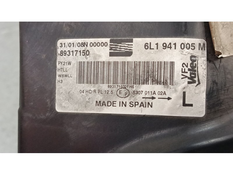 Recambio de faro izquierdo para seat ibiza iii (6l1) 1.4 tdi referencia OEM IAM 6L1941005M  