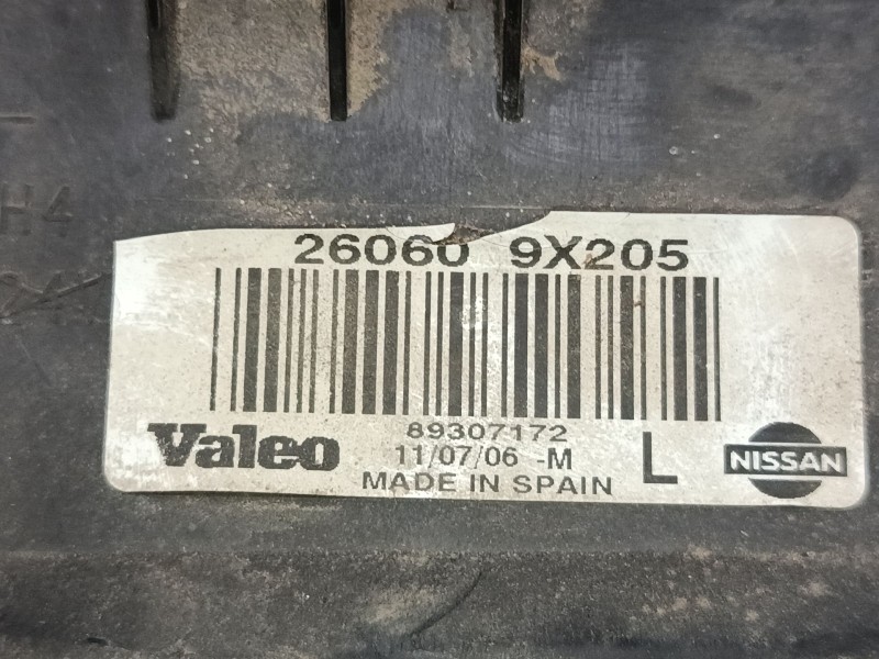 Recambio de faro izquierdo para nissan cabstar e (tl_, vl_) 105.35, 110.35, 110.45 (tl0) referencia OEM IAM 260609X205  