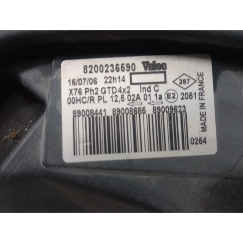Recambio de faro izquierdo para renault kangoo (kc0/1_) 1.2 16v (kc05, kc06, kc03, kc0t, kc0w, kc1d) referencia OEM IAM 82002365
