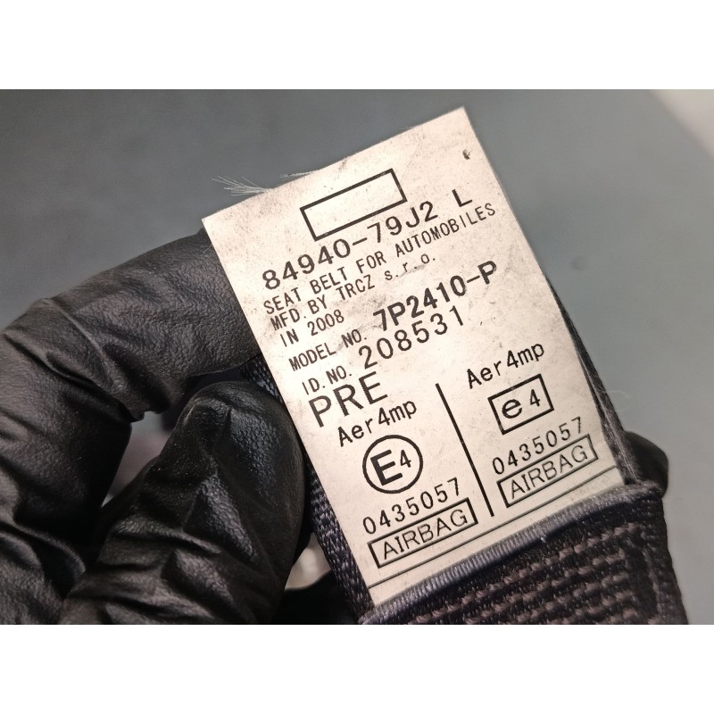 Recambio de cinturon seguridad delantero izquierdo para suzuki sx4 (ey, gy) 1.9 ddis (rw 419d) referencia OEM IAM 8494079J2L  