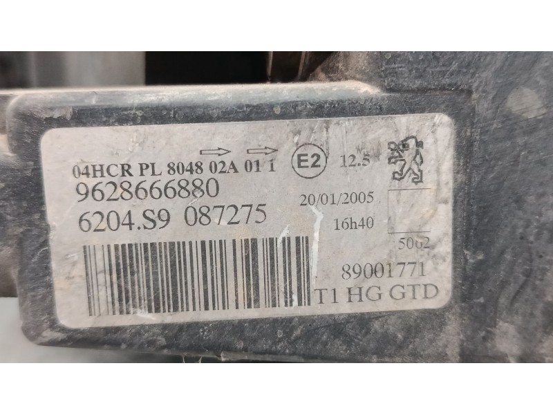 Recambio de faro izquierdo para peugeot 206 sw (2e/k) 1.6 16v referencia OEM IAM 9628666880  