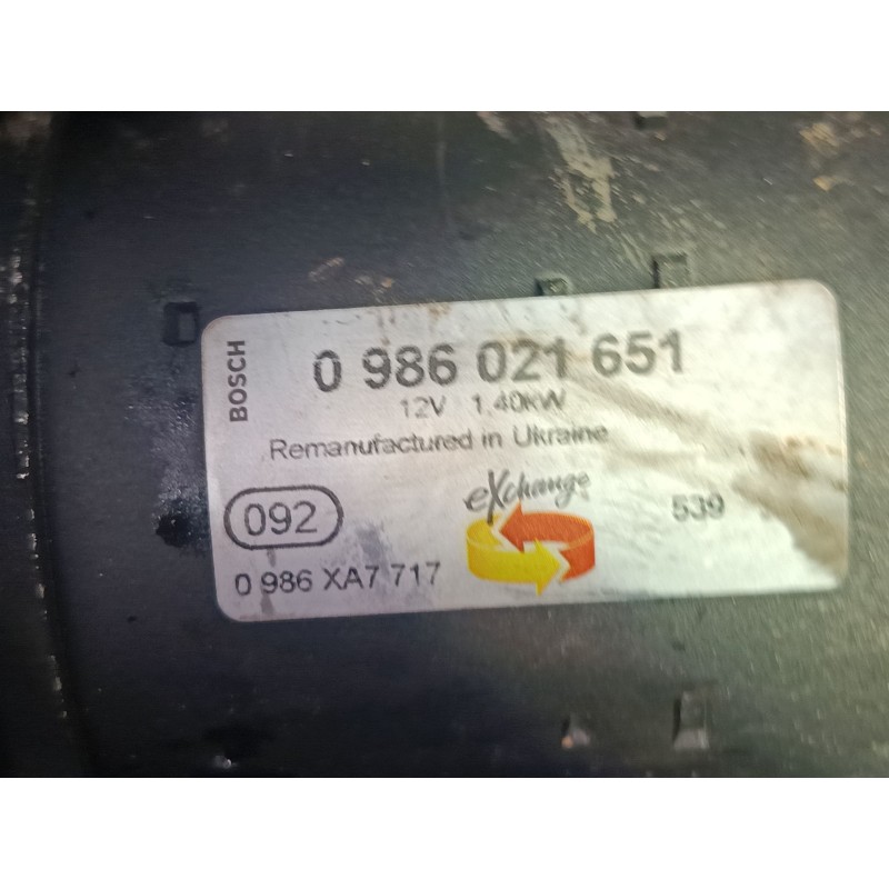 Recambio de motor arranque para citroën c3 i (fc_, fn_) 1.4 hdi referencia OEM IAM 0986021651 0986XA7717 