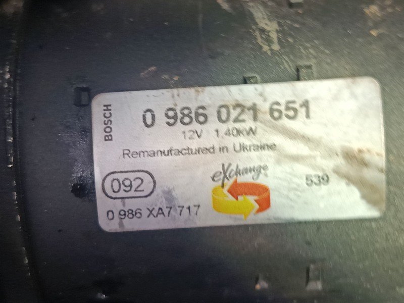Recambio de motor arranque para citroën c3 i (fc_, fn_) 1.4 hdi referencia OEM IAM 0986021651 0986XA7717 