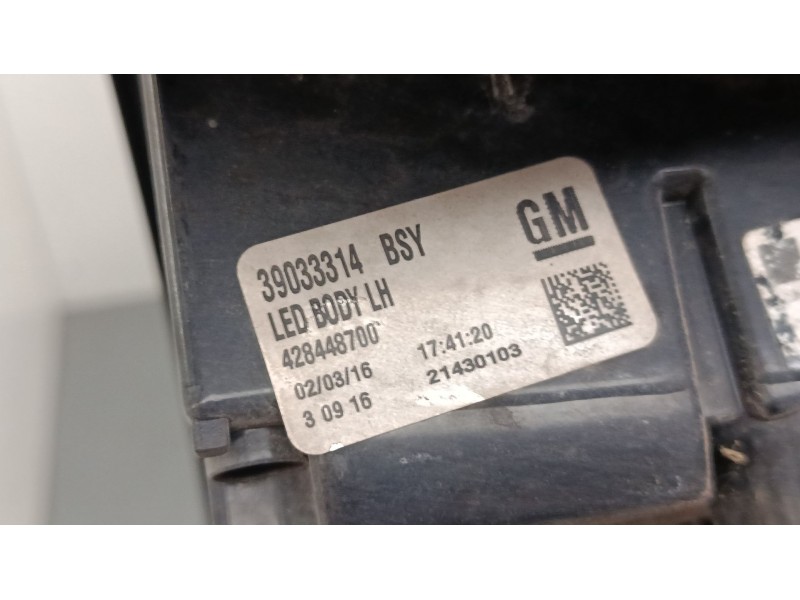Recambio de piloto trasero izquierdo para opel zafira tourer c (p12) 1.4 (75) referencia OEM IAM 39033314 428448700 