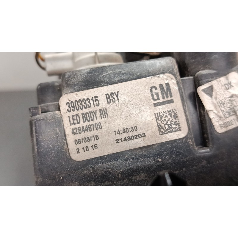 Recambio de piloto trasero derecho para opel zafira tourer c (p12) 1.4 (75) referencia OEM IAM 39033315 428448700 