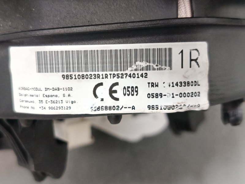 Recambio de airbag volante para opel vivaro b autobús (x82) 1.6 cdti (06) referencia OEM IAM 985108023R  