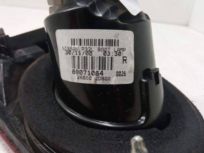 Recambio de piloto trasero porton derecho para nissan qashqai i (j10, nj10) 1.6 referencia OEM IAM 89071064 26550JD800 