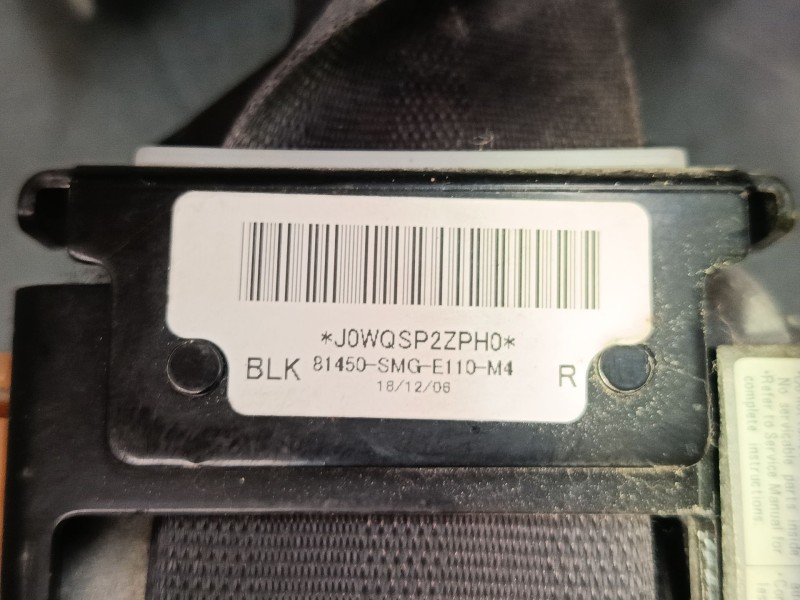 Recambio de cinturon seguridad delantero derecho para honda civic viii hatchback (fn, fk) 1.8 (fn1, fk2) referencia OEM IAM 8145
