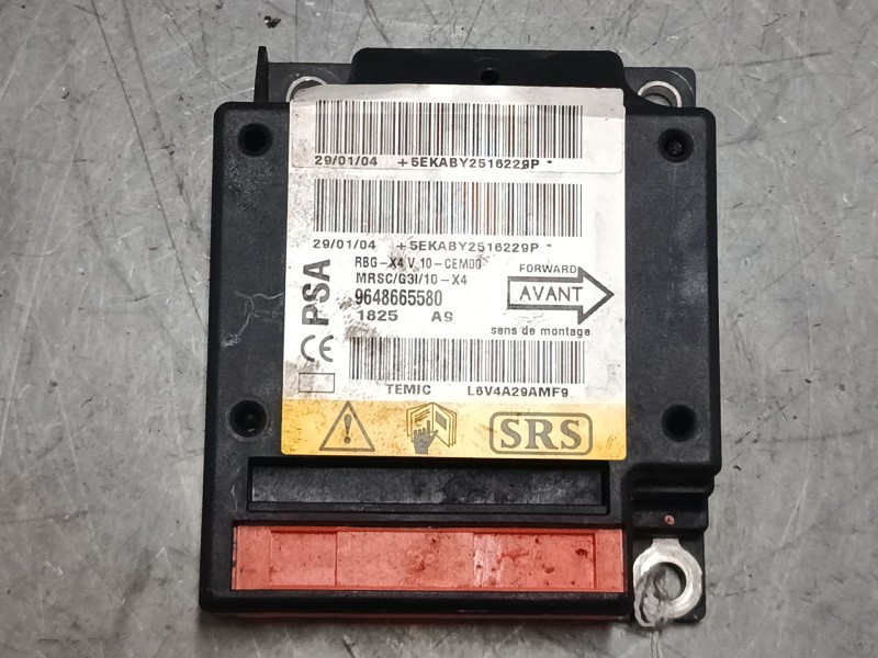 Recambio de centralita airbag para citroën c5 i (dc_) 2.0 hdi (dcrhzb, dcrhze) referencia OEM IAM 9648665580  