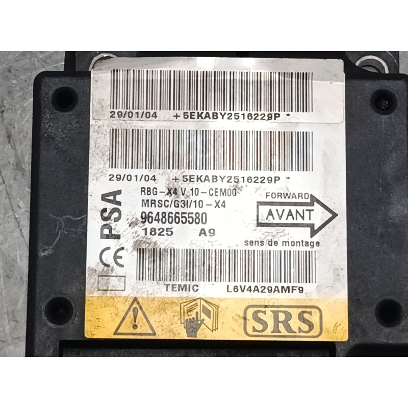 Recambio de centralita airbag para citroën c5 i (dc_) 2.0 hdi (dcrhzb, dcrhze) referencia OEM IAM 9648665580  