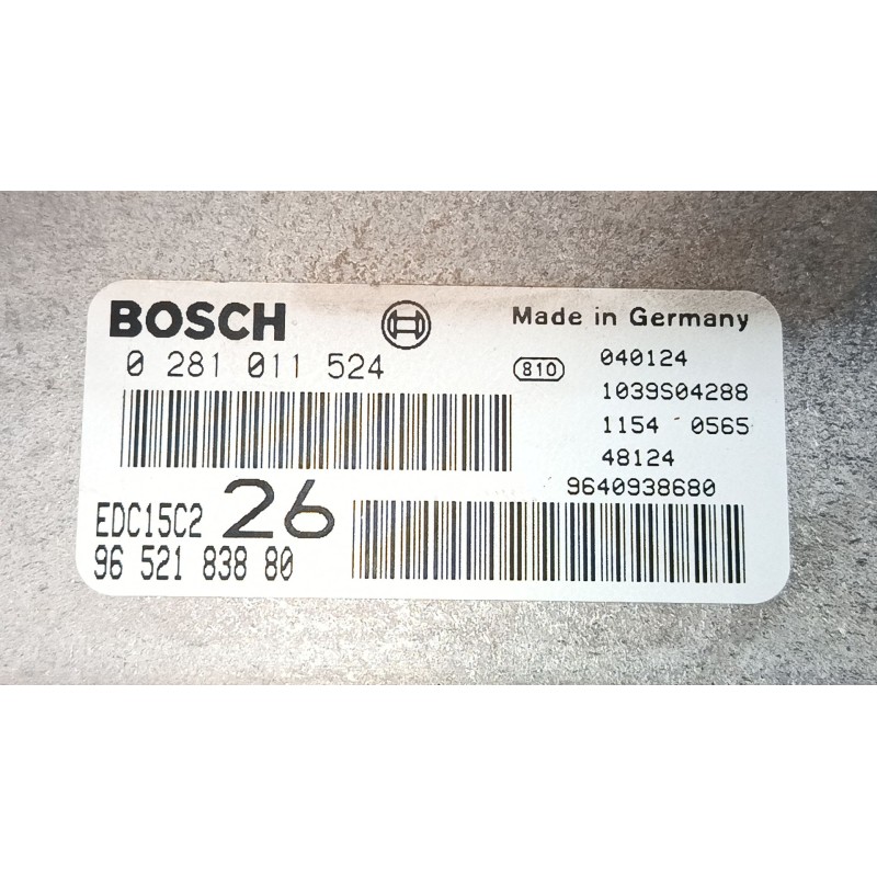 Recambio de centralita motor uce para citroën c5 i (dc_) 2.0 hdi (dcrhzb, dcrhze) referencia OEM IAM 9652183880 9640938680 02810