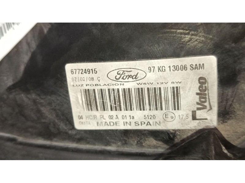 Recambio de faro izquierdo para ford ka (rb_) 1.3 i rocam referencia OEM IAM 97KG13006  