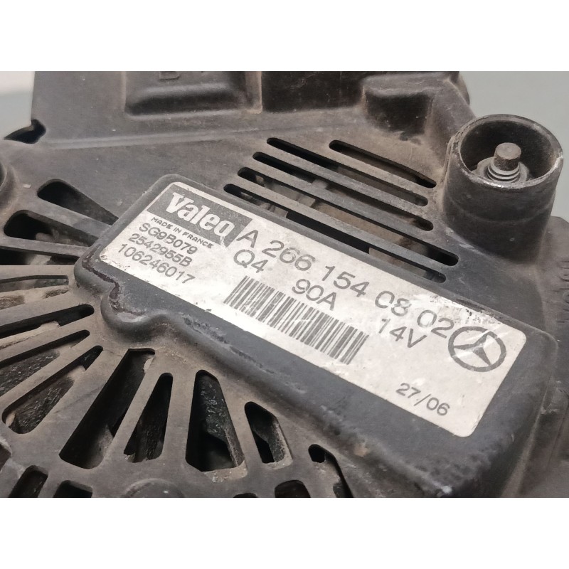 Recambio de alternador para mercedes-benz clase a (w169) a 170 (169.032, 169.332) referencia OEM IAM A2661540802 SG9B07 2542955B