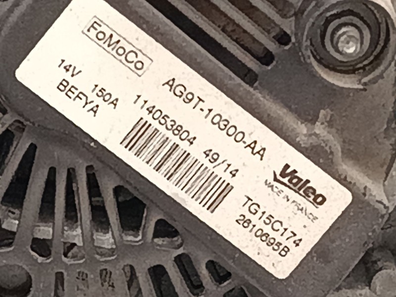 Recambio de alternador para ford s-max (wa6) 2.0 tdci referencia OEM IAM AG9T-10300-AA 114053804 TG15C174-2610695B