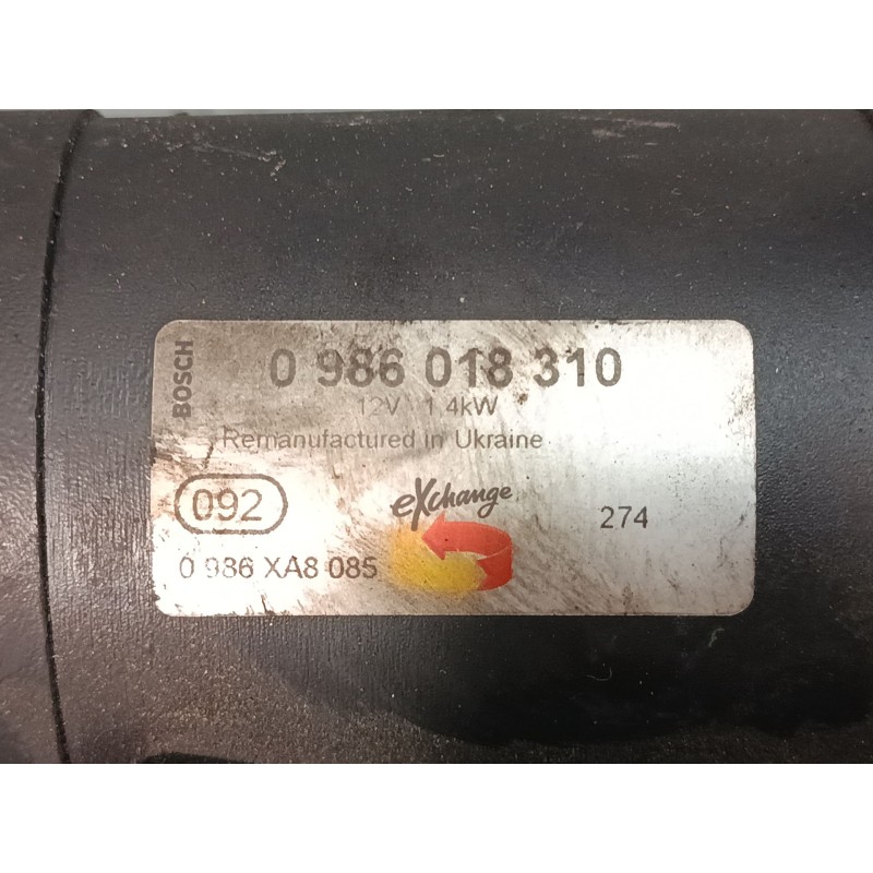 Recambio de motor arranque para citroën c5 i (dc_) 2.0 hdi (dcrhzb, dcrhze) referencia OEM IAM 0986018310  