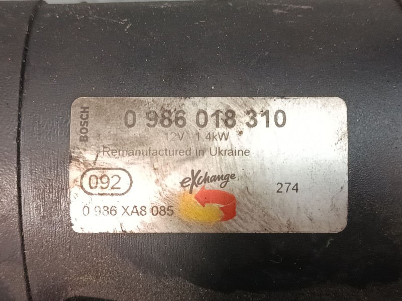 Recambio de motor arranque para citroën c5 i (dc_) 2.0 hdi (dcrhzb, dcrhze) referencia OEM IAM 0986018310  