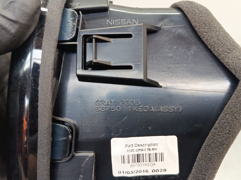Recambio de aireador central para nissan juke (f15) 1.2 dig-t referencia OEM IAM 68260BX80A 687511KE0A 