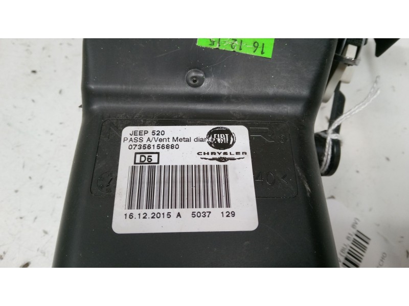 Recambio de aireador derecho para jeep renegade suv (bu, b1, bv) 1.6 crd referencia OEM IAM 07356156880  