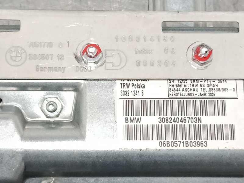 Recambio de airbag de puerta delantero izquierdo para bmw 7 (e65, e66, e67) 730 i, li referencia OEM IAM 30824046703N  