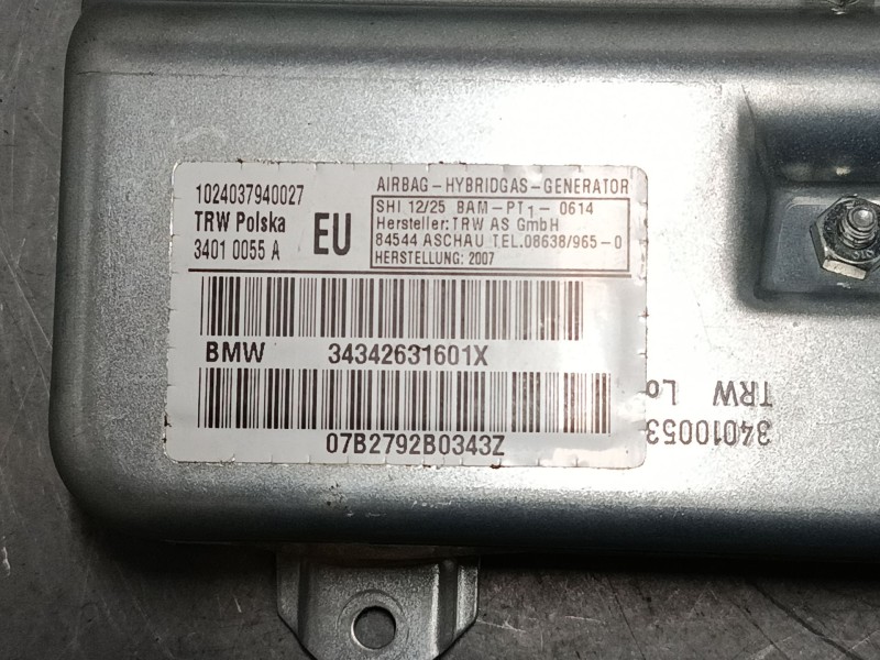 Recambio de airbag de puerta delantero derecho para bmw x3 (e83) 2.0 sd referencia OEM IAM 34342631601X  