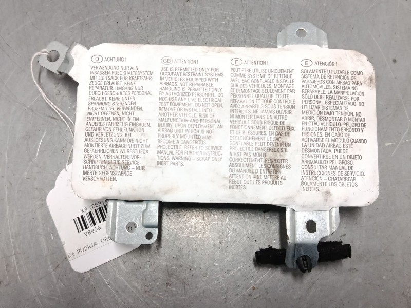 Recambio de airbag de puerta delantero izquierdo para bmw x3 (e83) 2.0 sd referencia OEM IAM 30342631501Q  