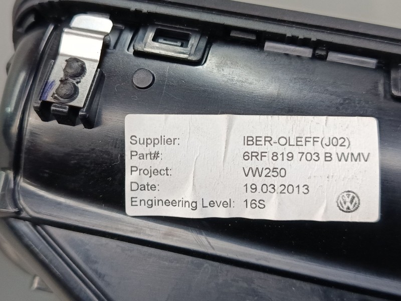 Recambio de aireador izquierdo para volkswagen polo v (6r1, 6c1) 1.2 tdi referencia OEM IAM 6RF819703B  