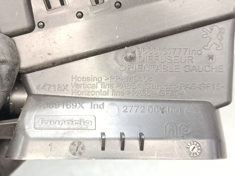 Recambio de aireador izquierdo para peugeot 208 i (ca_, cc_) 1.4 hdi referencia OEM IAM   