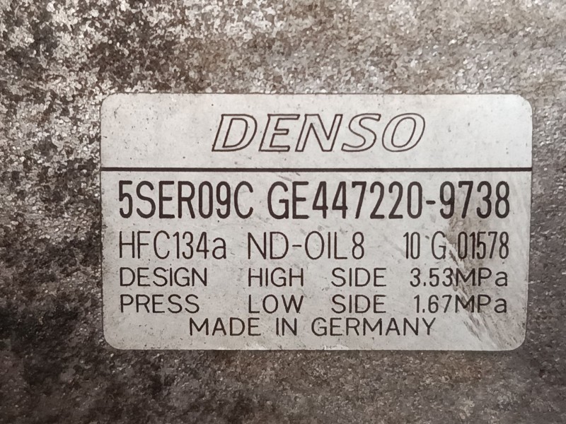 Recambio de compresor a/a para toyota yaris (_p9_) 1.3 vvt-i (scp90_) referencia OEM IAM   