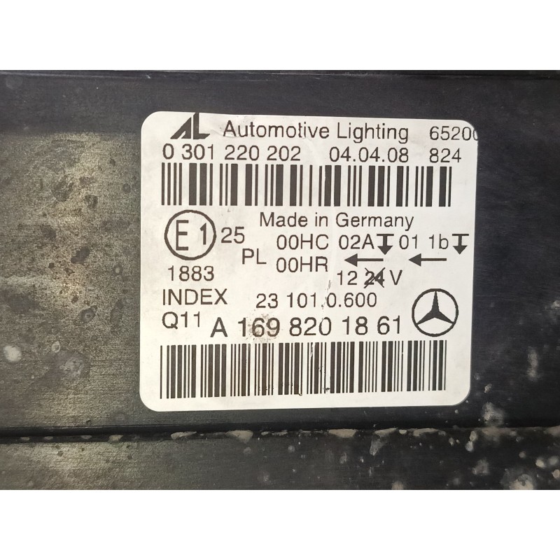 Recambio de faro derecho para mercedes-benz clase b sports tourer (w245) b 180 cdi (245.207) referencia OEM IAM   