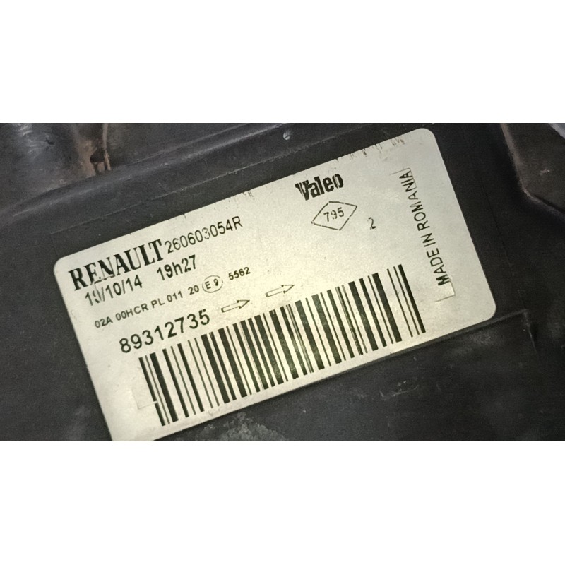 Recambio de faro izquierdo para renault megane ii (bm0/1_, cm0/1_) 1.5 dci (bm1e, cm1e) referencia OEM IAM 260603054R 89312735 