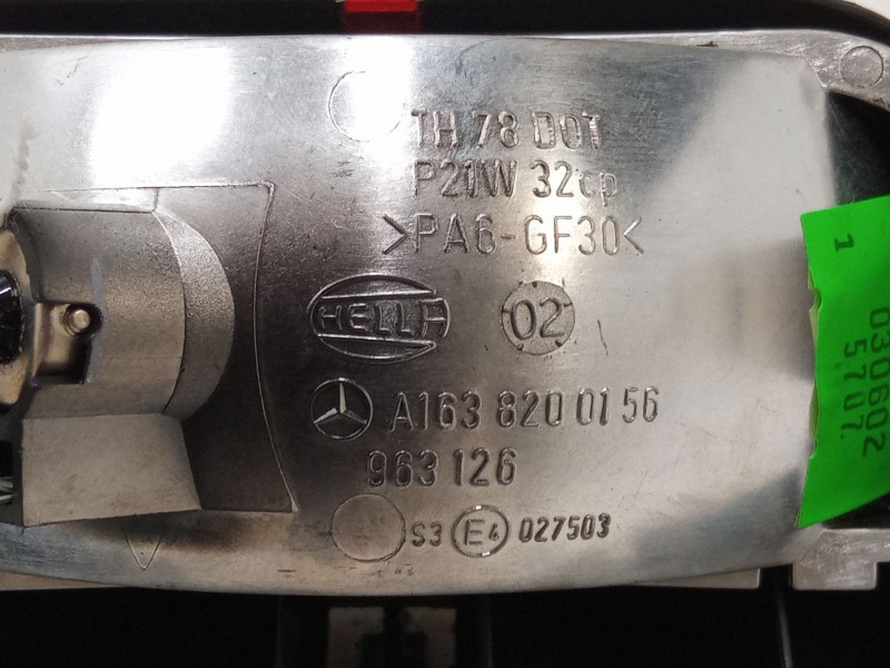 Recambio de luz central de freno para mercedes-benz clase m (w163) ml 320 (163.154) referencia OEM IAM A1638200156 963126 