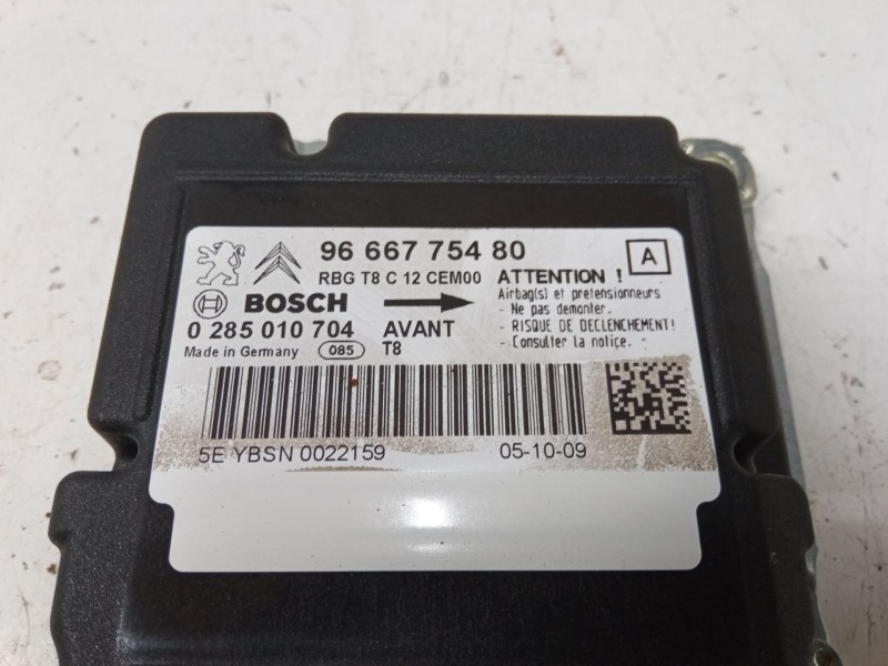 Recambio de centralita airbag para peugeot 5008 (0u_, 0e_) 1.6 hdi referencia OEM IAM 9666775480 0285010704) 