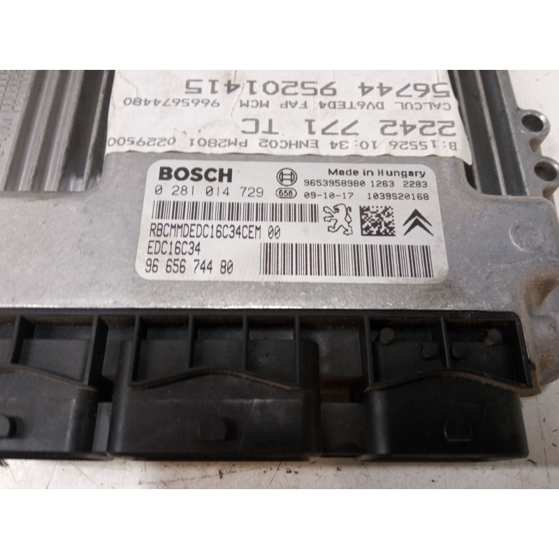 Recambio de centralita motor uce para peugeot 5008 (0u_, 0e_) 1.6 hdi referencia OEM IAM 9665674480 0281014729 