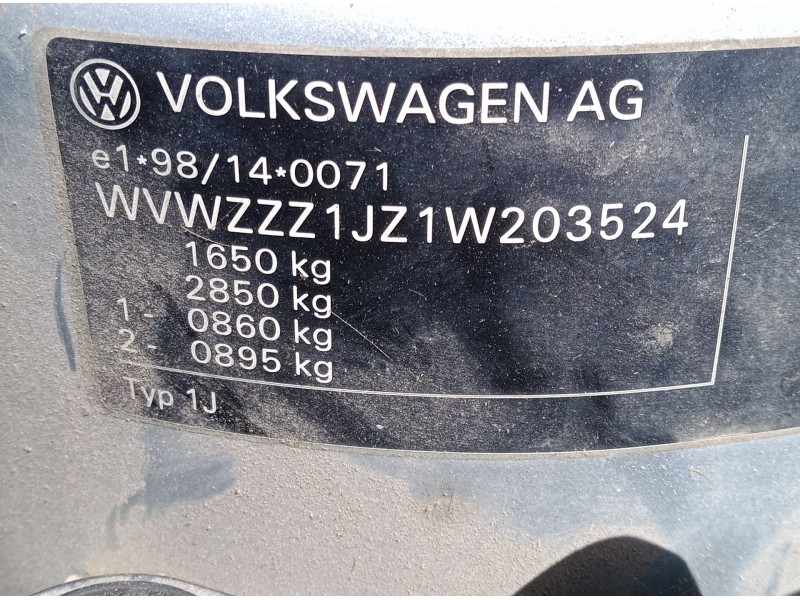 volkswagen golf iv (1j1) del año 2000