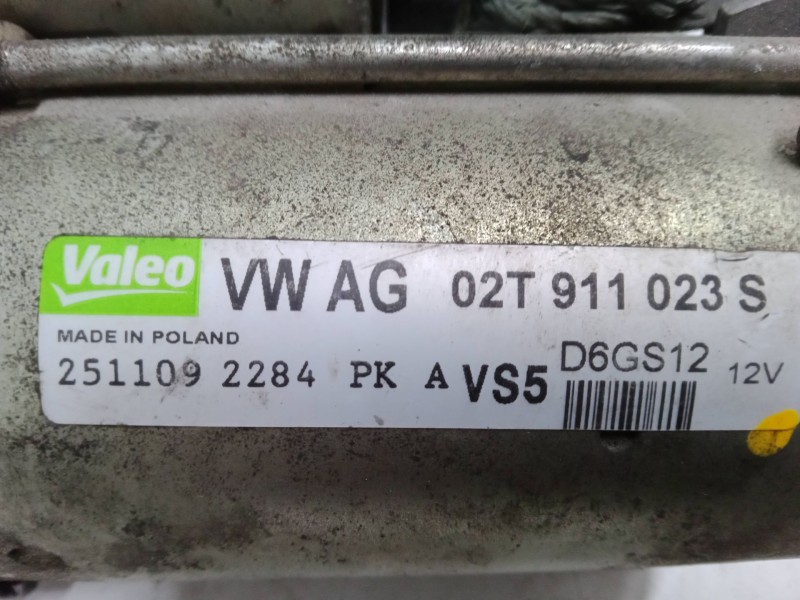 Recambio de motor arranque para volkswagen polo v (6r1, 6c1) 1.4 (6r1) referencia OEM IAM 02T911023S  