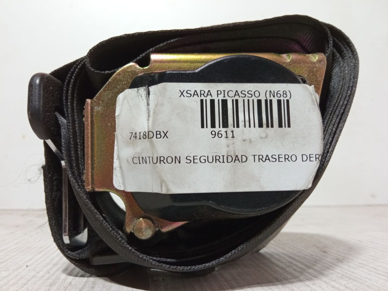 Recambio de cinturon seguridad trasero derecho para citroën xsara picasso (n68) 2.0 hdi referencia OEM IAM   