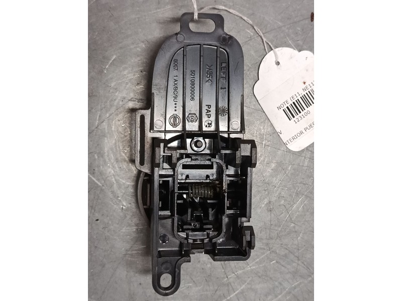 Recambio de maneta interior puerta trasera izquierda para nissan note (e11, ne11) 1.4 referencia OEM IAM 5010800006  