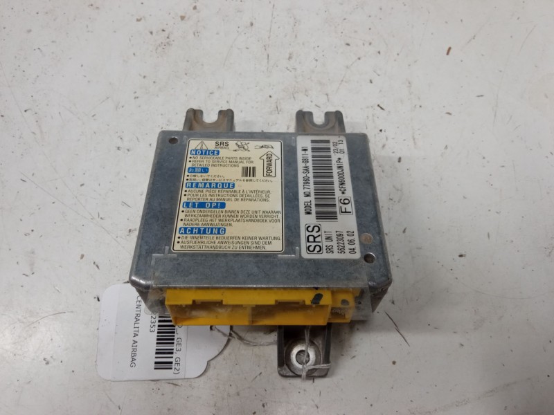 Recambio de centralita airbag para honda jazz ii (gd_, ge3, ge2) 1.2 i-dsi (gd5, ge2) referencia OEM IAM 77960SAAG811  