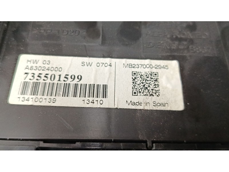 Recambio de mando climatizador para fiat punto (199_) 1.4 natural power referencia OEM IAM 735501599  