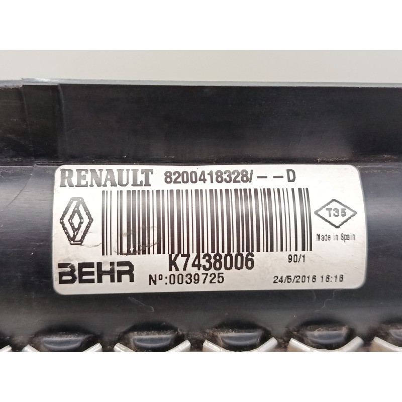 Recambio de radiador agua para renault kangoo express (fw0/1_) z.e. (fw0z, fw1z) referencia OEM IAM 8200418328 K7438006 