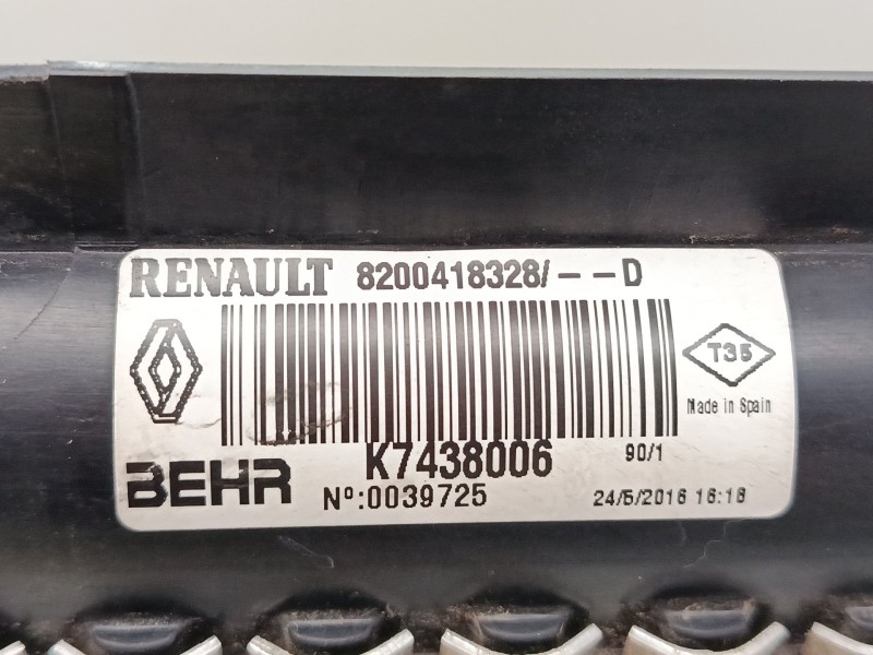 Recambio de radiador agua para renault kangoo express (fw0/1_) z.e. (fw0z, fw1z) referencia OEM IAM 8200418328 K7438006 