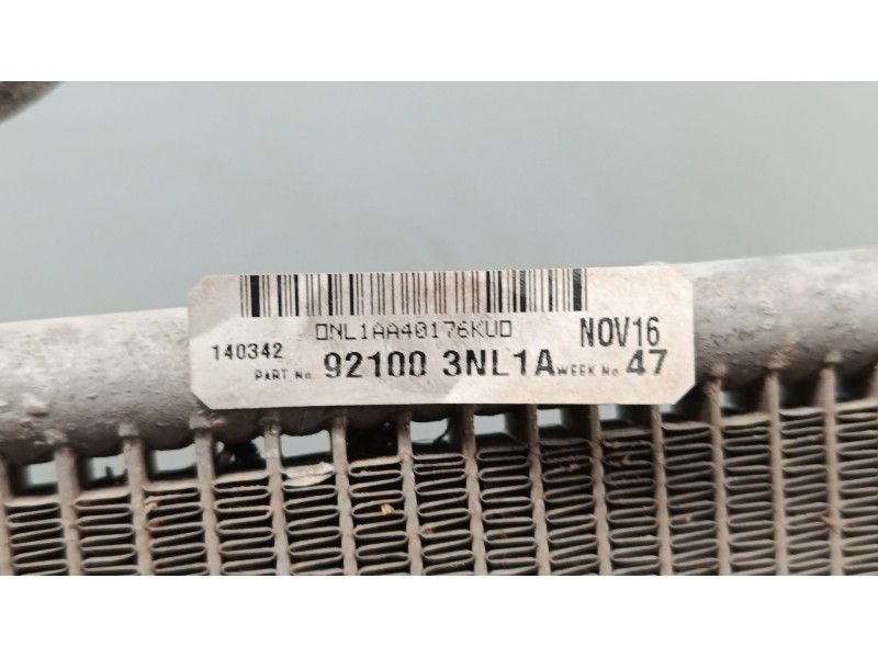 Recambio de radiador a/a /condensador para nissan nv200 furgoneta e-nv (me0n) referencia OEM IAM 921003NL1A  