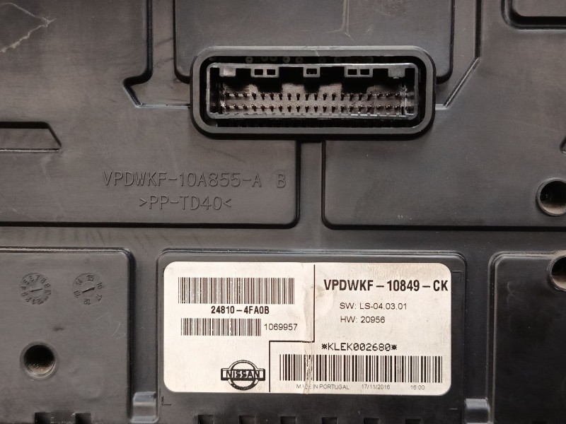 Recambio de cuadro instrumentos para nissan nv200 furgoneta e-nv (me0n) referencia OEM IAM VPDWKF-10849-CK  