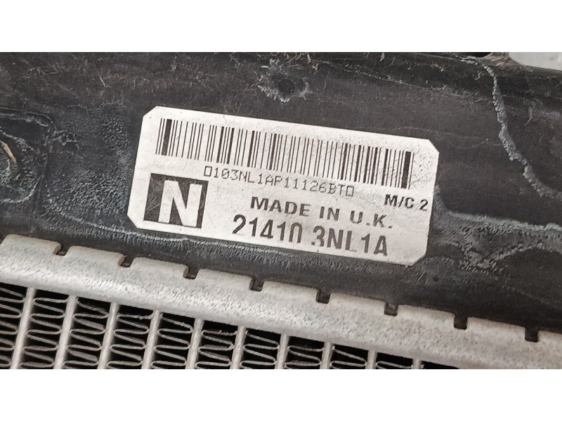 Recambio de radiador agua para nissan leaf (ze0) electric referencia OEM IAM 214103NL1A  