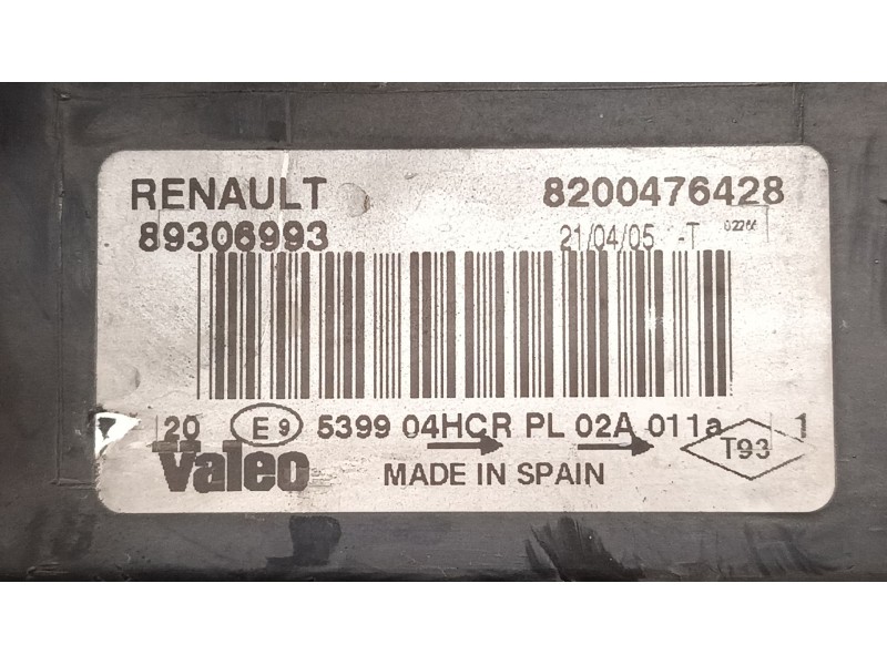 Recambio de faro izquierdo para renault megane ii (bm0/1_, cm0/1_) 2.0 16v (bm0u, cm0u) referencia OEM IAM 8200476428  