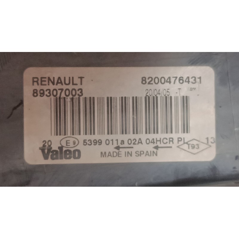 Recambio de faro derecho para renault megane ii (bm0/1_, cm0/1_) 2.0 16v (bm0u, cm0u) referencia OEM IAM 8200476431  